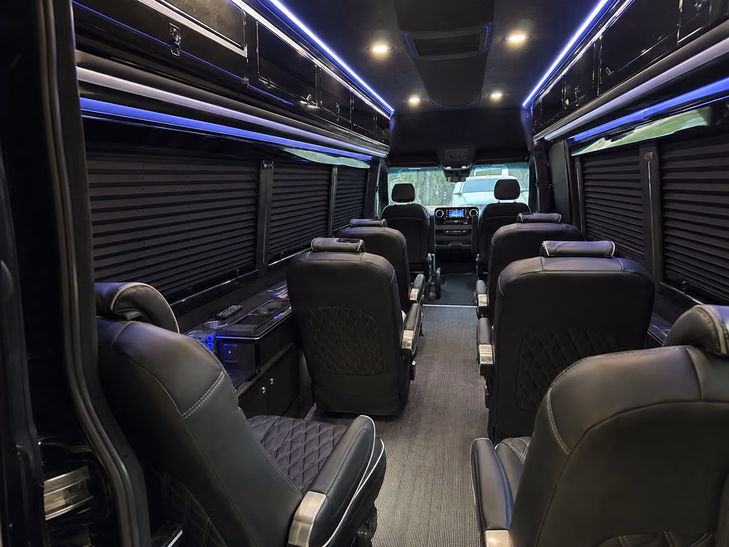 sparks 10 passenger sprinter van interior