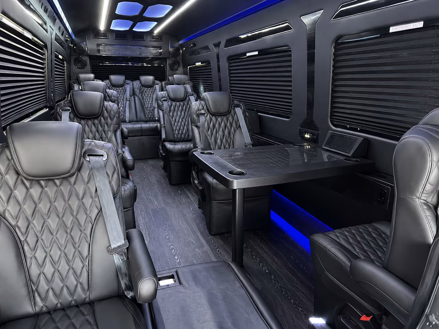 sparks 12 passenger sprinter van interior
