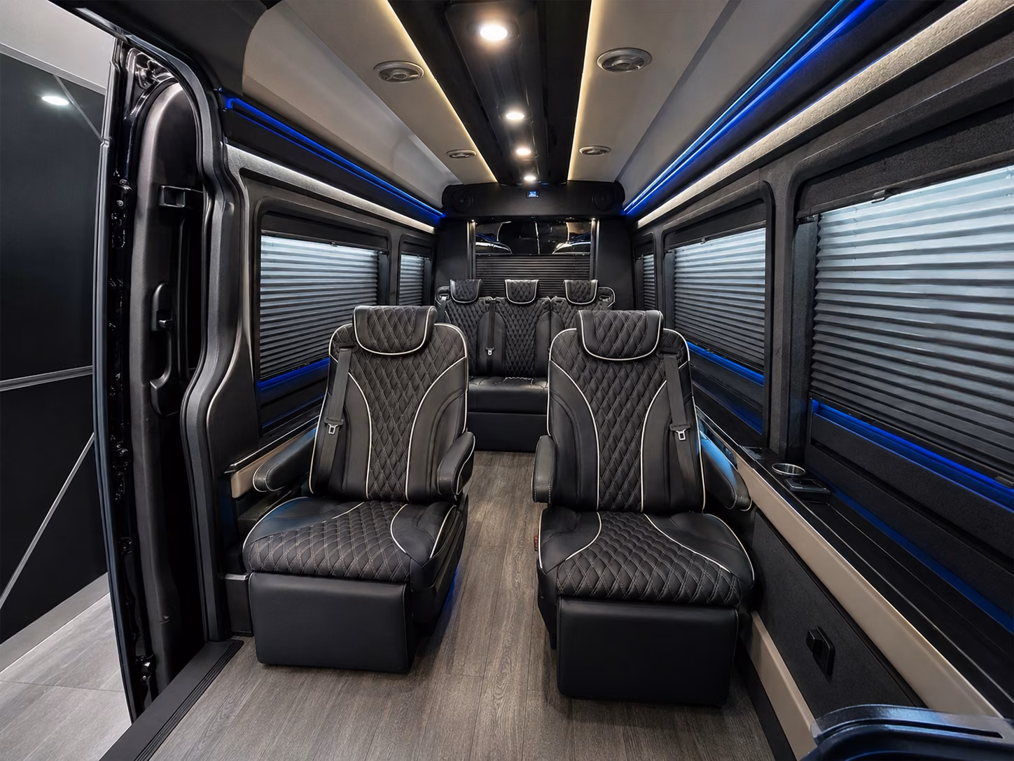 sparks 18 passenger sprinter van inside