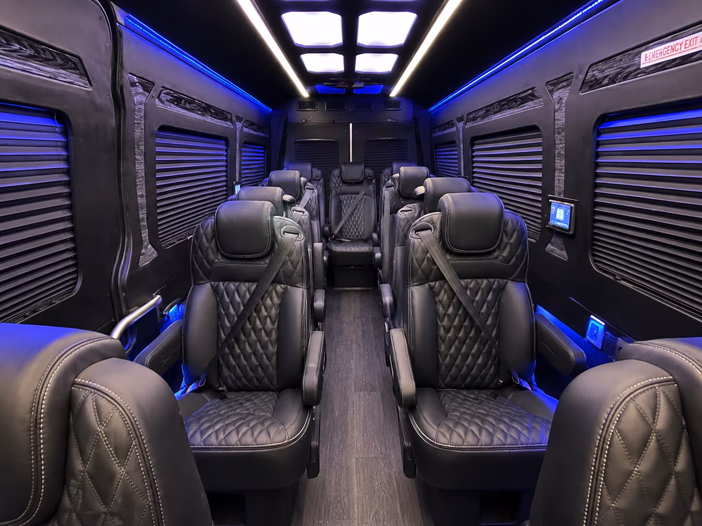 sparks 18 passenger sprinter van interior